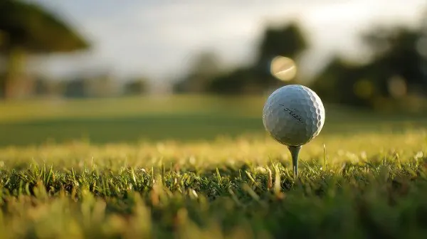 Golf ball on tee