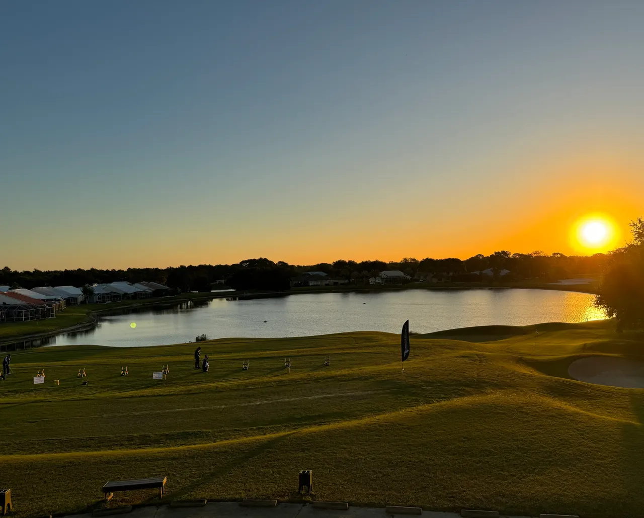 Sunset on the course